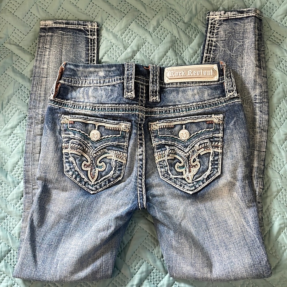 Rock Revival Size 24 Vien Ankle Skinny Jeans